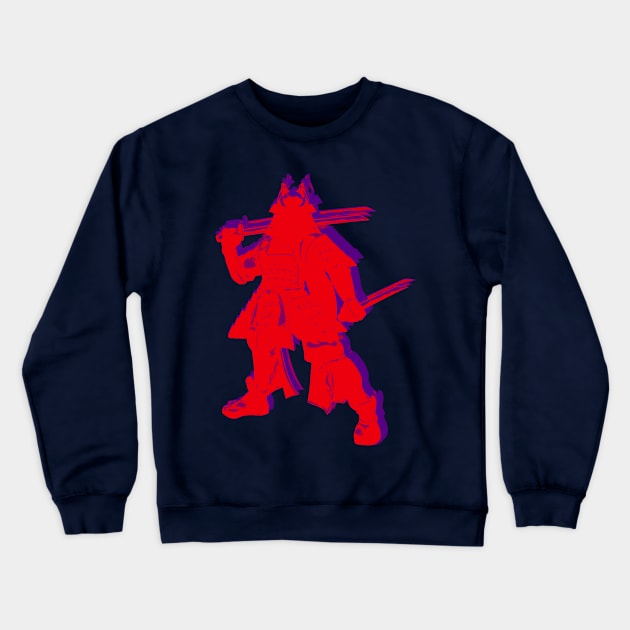 No Face Samurai RED Wave Crewneck Sweatshirt by CharlieCreator